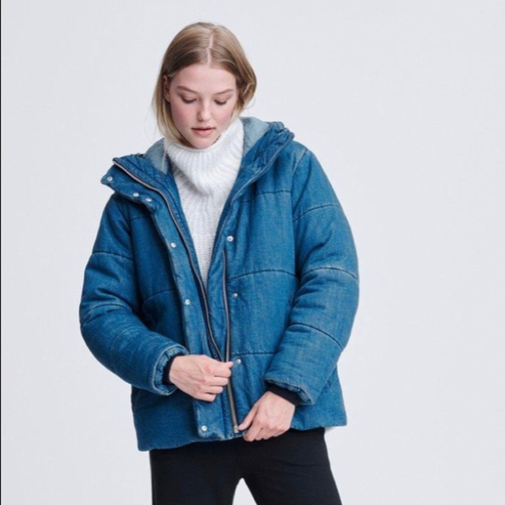 Rag & Bone Japanese Denim Puffer, XS